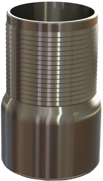 HASS-12 BV by Campbell Fittings | Beveled Combination Nipple | 3 " Beveled End x 3 " Hose Barb | 316 Stainless Steel