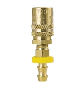FS308P by ZSi-Foster | Quick Disconnect | FJT Series | 3/8 " Straight-Thru Socket | 1/2 " BID Push-On Hose Stem | Straight | Brass