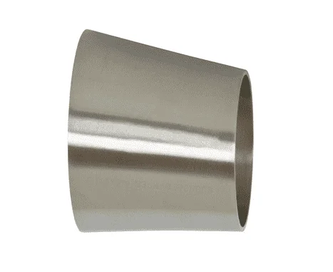 B32W-R400150P Dixon Valve 316L Stainless Steel Sanitary Polished Eccentric Weld Reducer - 4 " x 1-1/2 " Tube OD