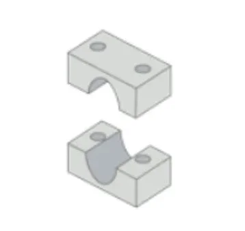 H7050C-AL by ZSi-Foster | Beta Clamp | Heavy Series | 3 " Tube | Cushion ONLY | Aluminum